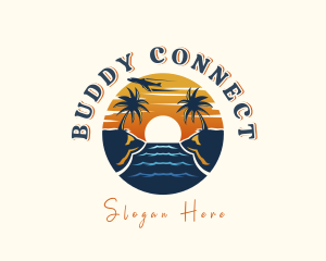 Tropical Beach Getaway logo design