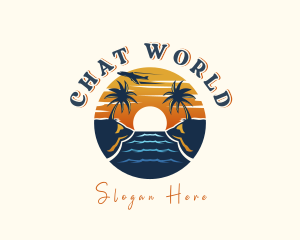 Tropical Beach Getaway logo design