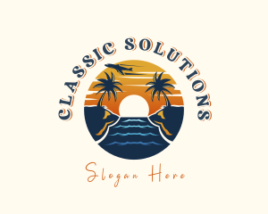 Tropical Beach Getaway logo design