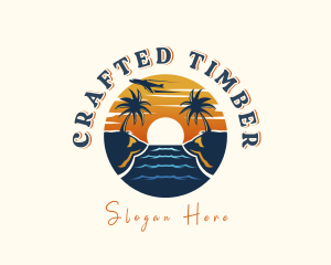 Tropical Beach Getaway logo design