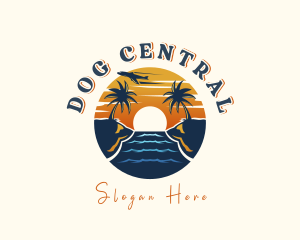 Tropical Beach Getaway logo design