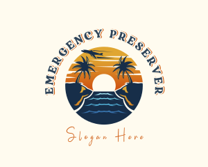 Tropical Beach Getaway logo design