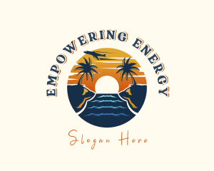 Tropical Beach Getaway logo design