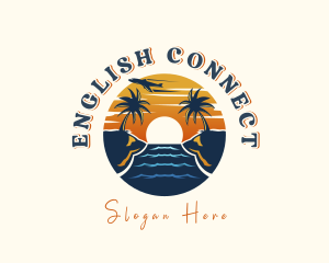 Tropical Beach Getaway logo design