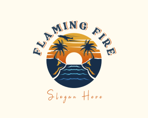 Tropical Beach Getaway logo design