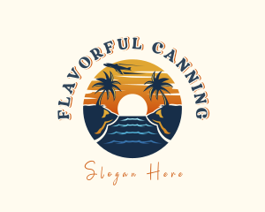 Tropical Beach Getaway logo design