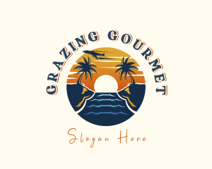 Tropical Beach Getaway logo design