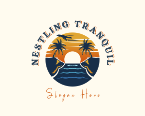 Tropical Beach Getaway logo design