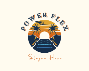 Tropical Beach Getaway logo design