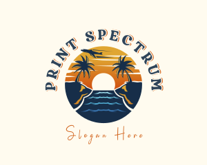 Tropical Beach Getaway logo design