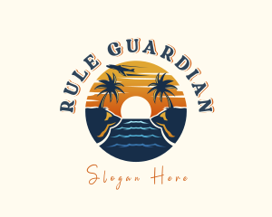 Tropical Beach Getaway logo design