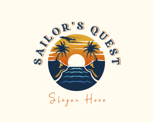 Tropical Beach Getaway logo design