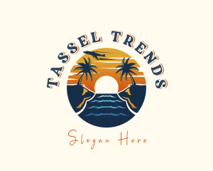 Tropical Beach Getaway logo design