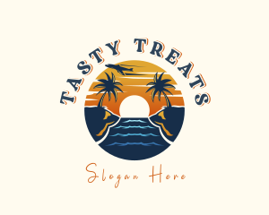 Tropical Beach Getaway logo design