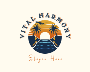 Tropical Beach Getaway logo design