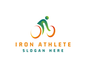 Olympics Athlete Biker logo design