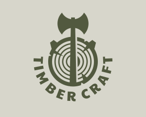 Axe Lumber Woodworking logo design