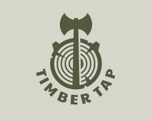 Axe Lumber Woodworking logo design