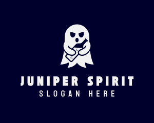 Haunted Liquor Ghost logo design