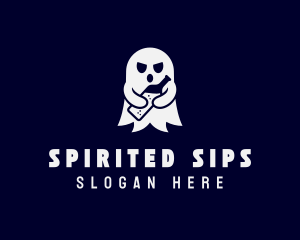 Haunted Liquor Ghost logo design