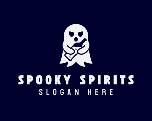 Haunted Liquor Ghost logo design