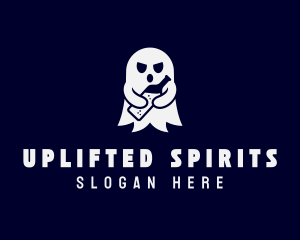 Haunted Liquor Ghost logo design