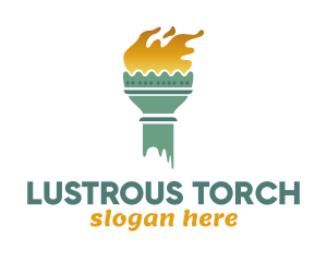 Liberty Torch Flame logo design