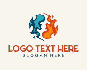 Water Fire Element logo
