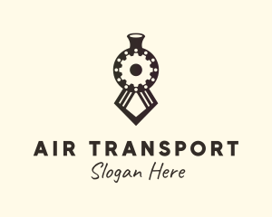 Train Railway Locomotive logo design