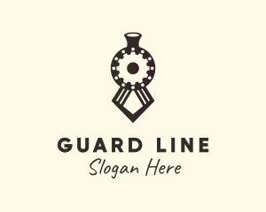 Train Railway Locomotive logo design