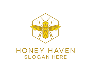 Geometric Bee Wing logo