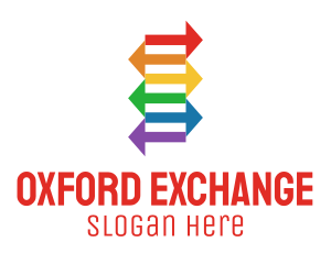 Rainbow Arrows Exchange logo design