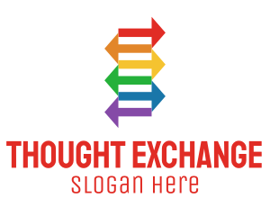 Rainbow Arrows Exchange logo design