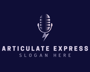 Media Podcast Mic logo design