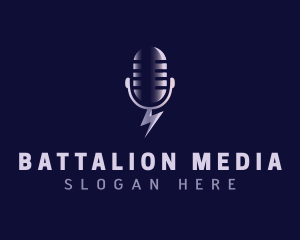 Media Podcast Mic logo design