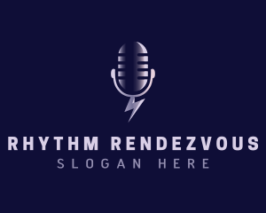 Media Podcast Mic logo design