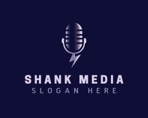 Media Podcast Mic logo design