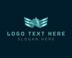 Car - Mechanic Letter A Wings logo design