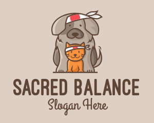 Japanese Samurai Pets logo design