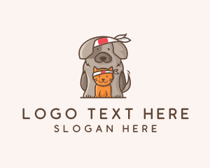 Japanese Samurai Pets logo design