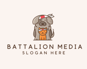 Japanese Samurai Pets logo design