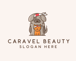 Japanese Samurai Pets logo design