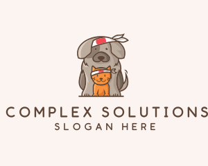 Japanese Samurai Pets logo design