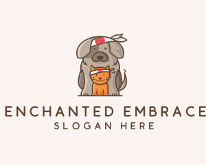 Japanese Samurai Pets logo design