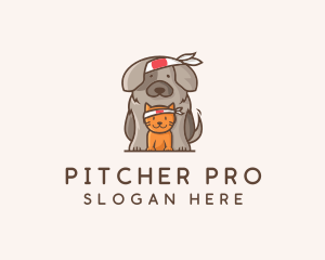 Japanese Samurai Pets logo design