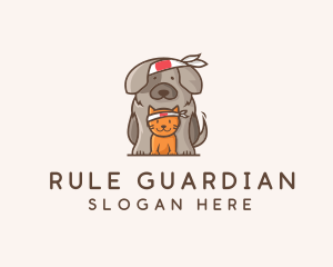 Japanese Samurai Pets logo design