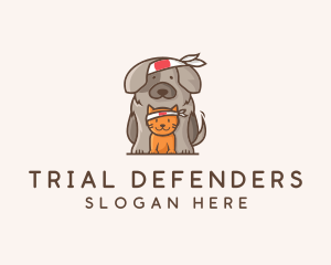 Japanese Samurai Pets logo design