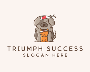 Japanese Samurai Pets logo design