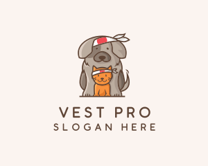 Japanese Samurai Pets logo design