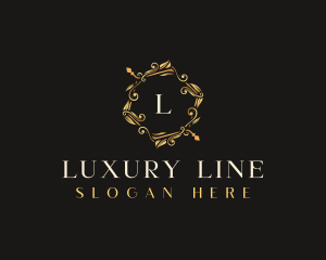 Luxury Leaf Ornament logo design